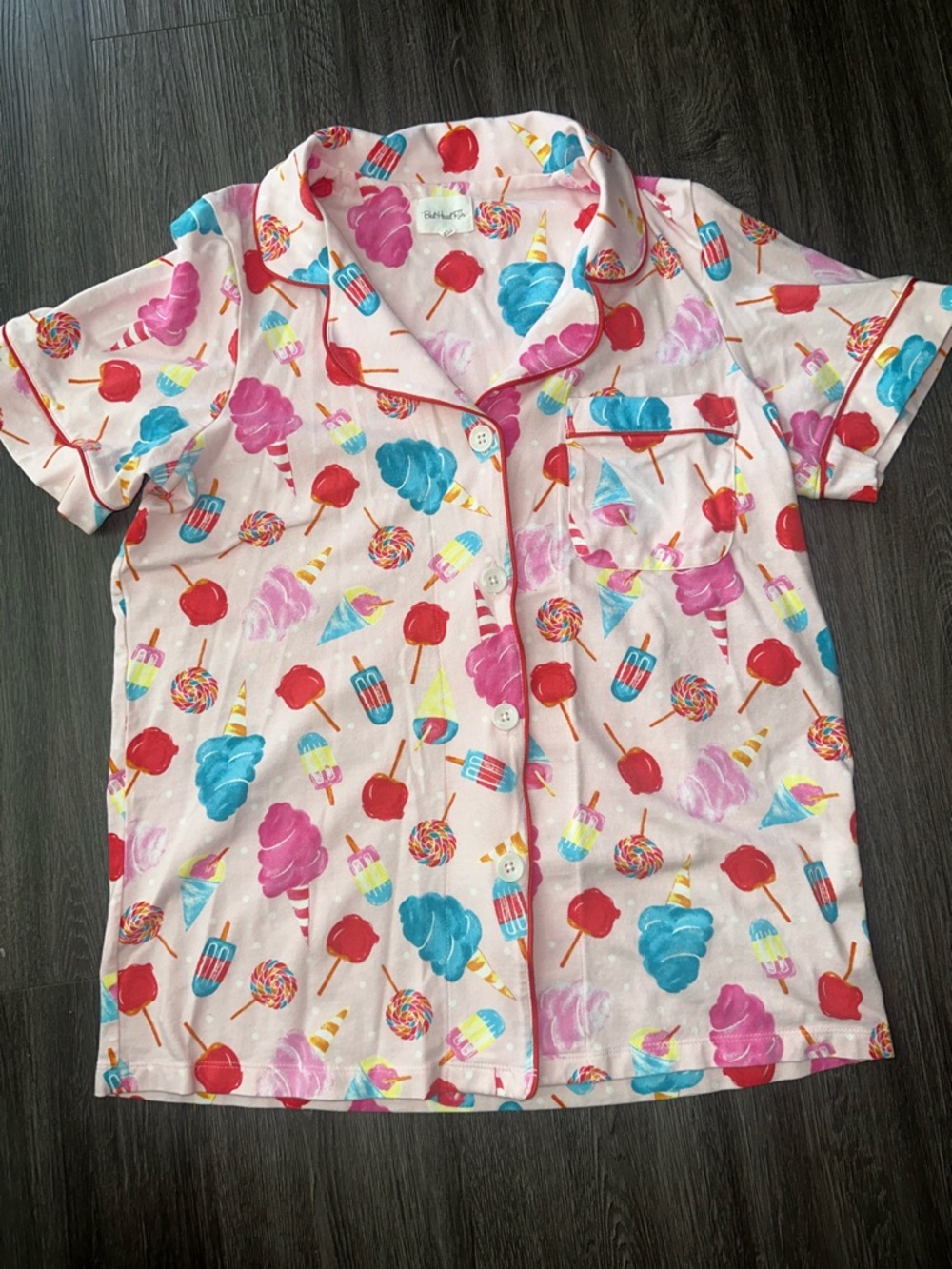 Bed Head PJs candy button down TOP only